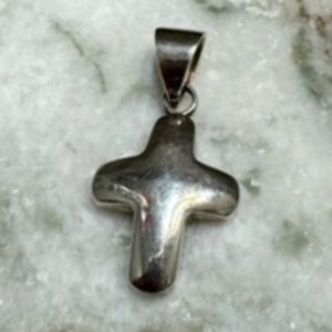 Silpada 925 Sterling Silver Puffy Cross Pendant Vintage